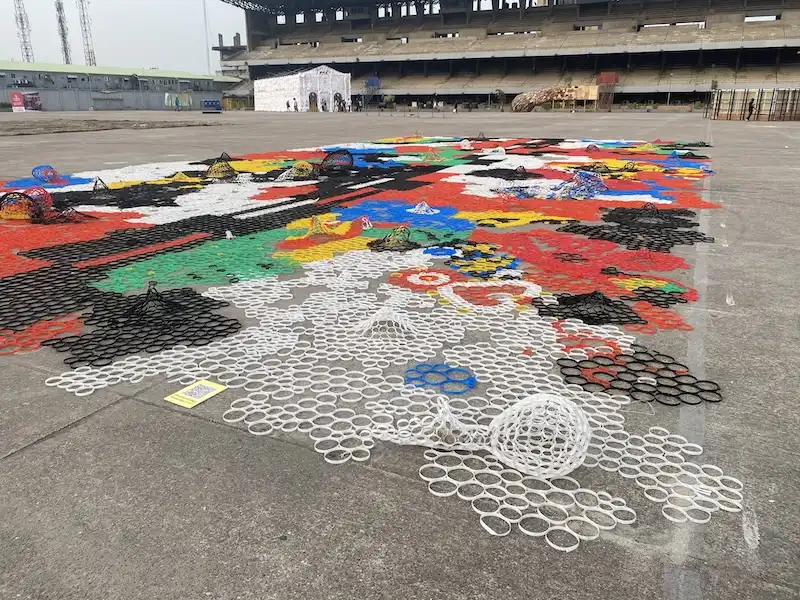 Chinenye Emelogu, Human Hive, installation view, Lagos Biennial 2024, photo credit_ Lagos Biennial