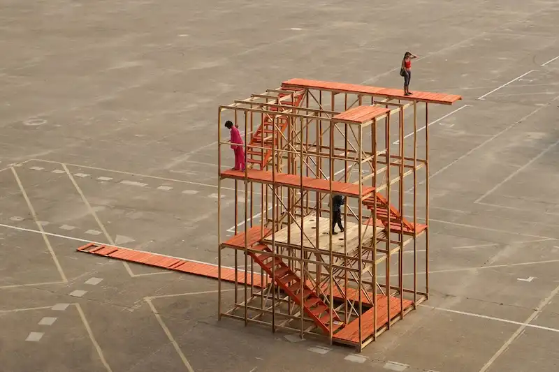 Hanging Imaginaries _ Feda Wardak, Skies, grounds and undergrounds, Installation view, Lagos Biennial 2024, photo credit_ Feda Wardak