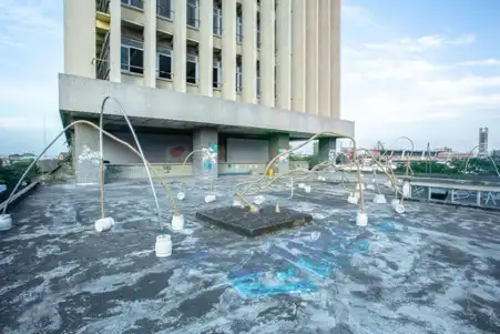 Temitayo Ogunibyi, You will find playgrounds among palm trees, details, Lagos Biennial 2019